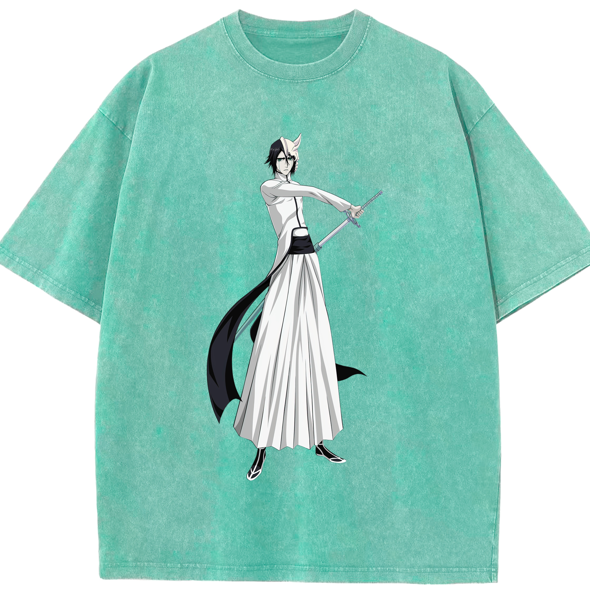 （画像用） ブリーチ ウルキオラ·シファー BLEACH Ulquiorra cifer 綿100% ヴィンテージ風 半袖Tシャツ（フロントプリント）